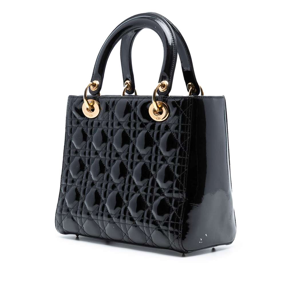 Dior Medium Patent Cannage Lady Dior - 2