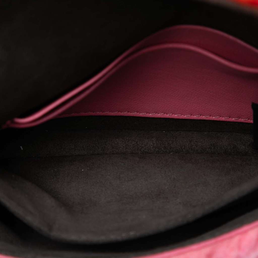 Fendi Micro Bicolor Shearling Baguette Satchel - 4