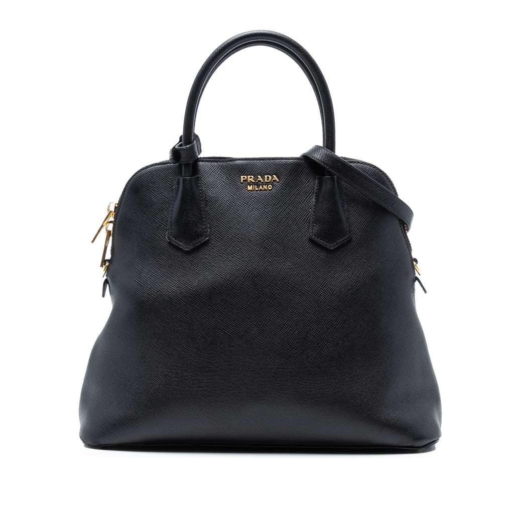 Prada Large Saffiano Cuir Dome Satchel