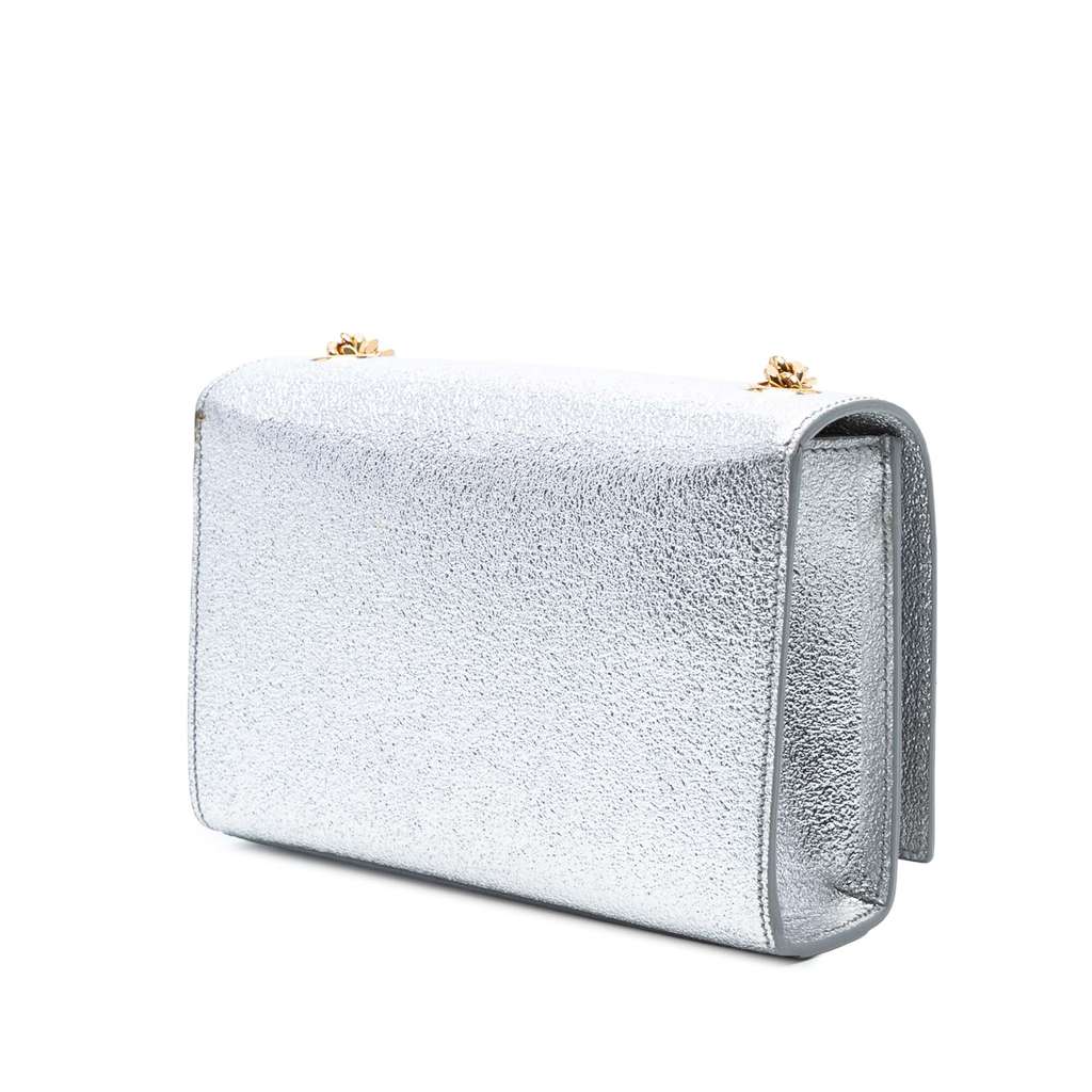 Saint Laurent Small Metallic Calfskin Classic Monogram Kate Crossbody - 2