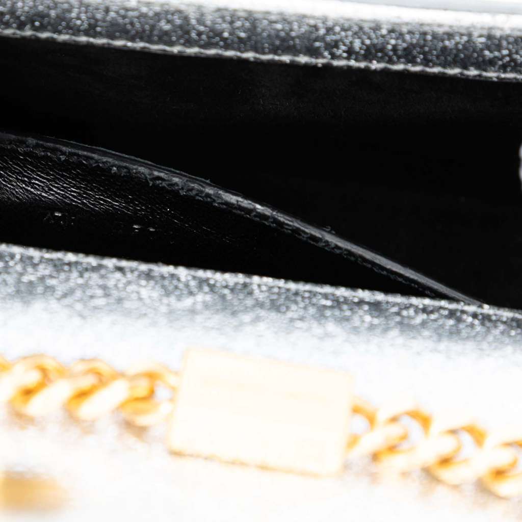 Saint Laurent Small Metallic Calfskin Classic Monogram Kate Crossbody - 5