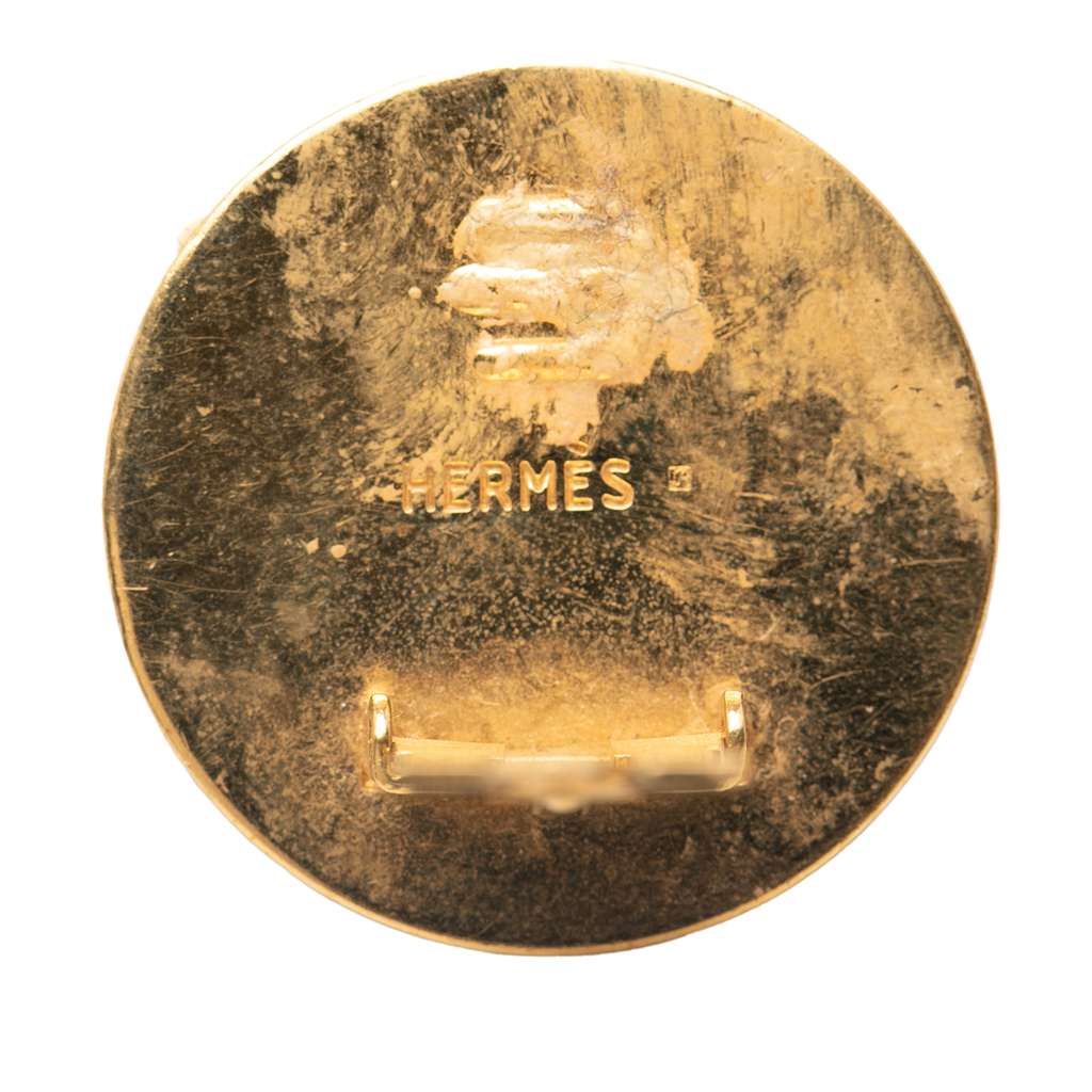 Hermès Enamel Cloisonne Clip on Earrings - 3