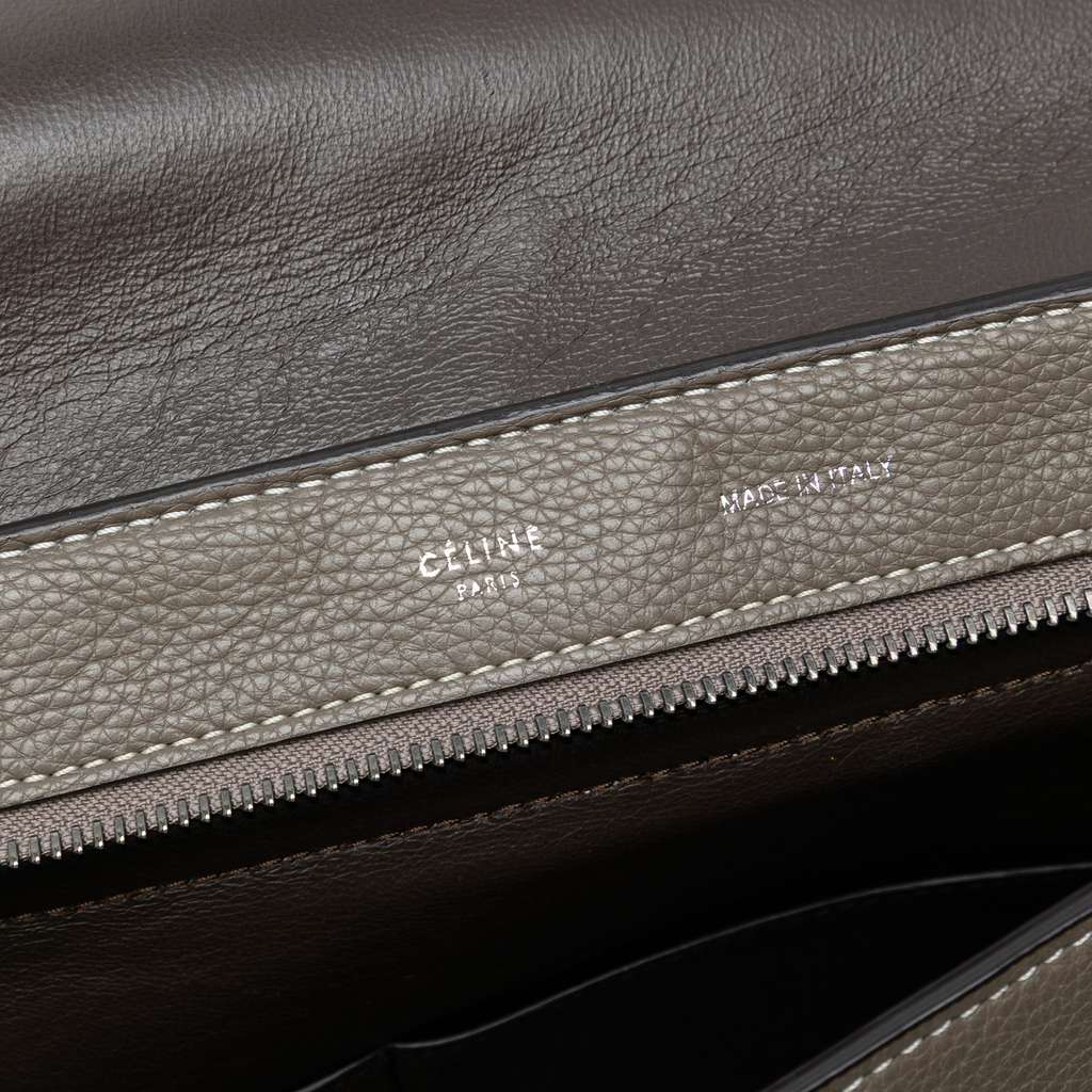 Celine Medium Bicolor Calfskin and Suede Trapeze Satchel - 5