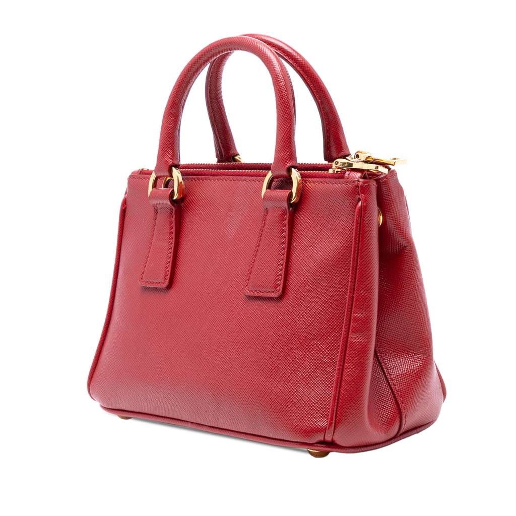 Prada Micro Saffiano Galleria Double Zip Satchel - 2