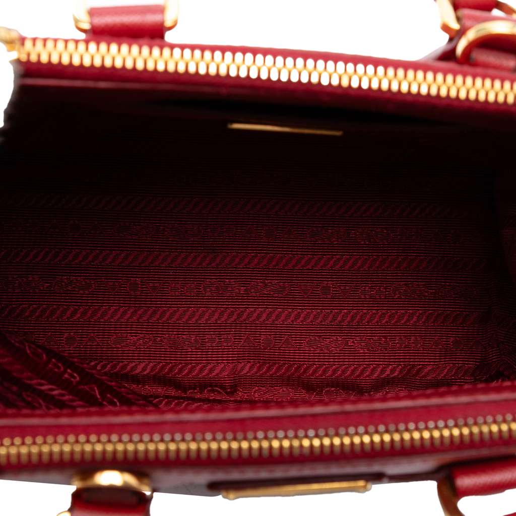 Prada Micro Saffiano Galleria Double Zip Satchel - 4