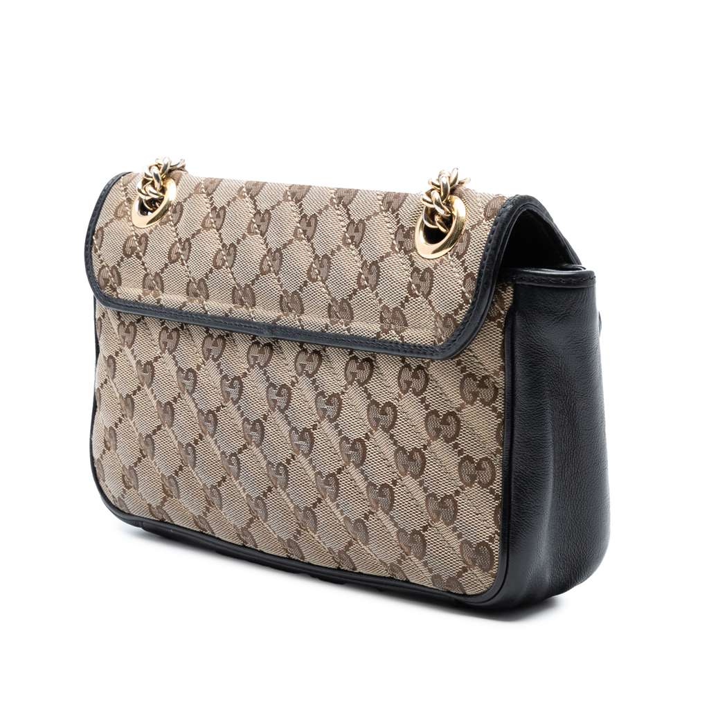 Gucci Medium GG Marmont Matelasse Diagonal GG Canvas Shoulder Bag - 2