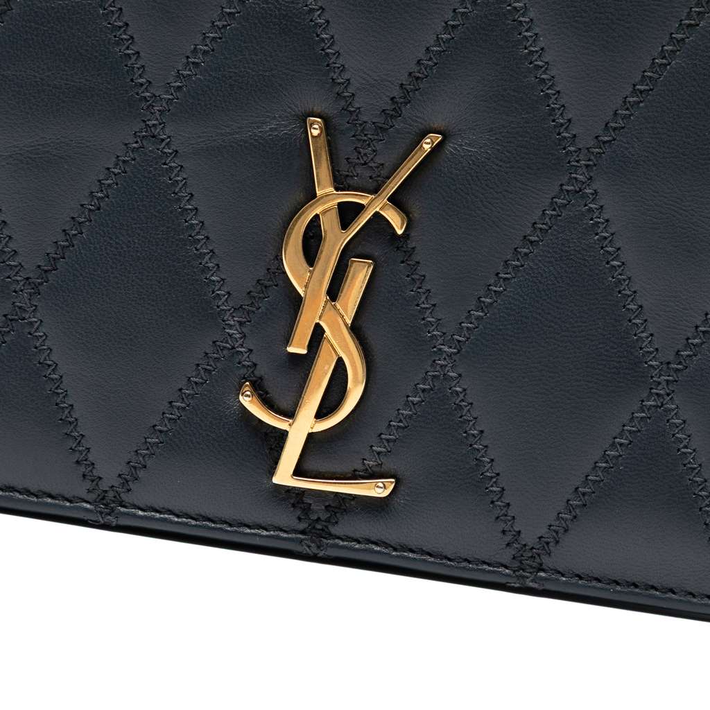 Saint Laurent Diamond Quilted Lambskin Angie Chain Bag - 5