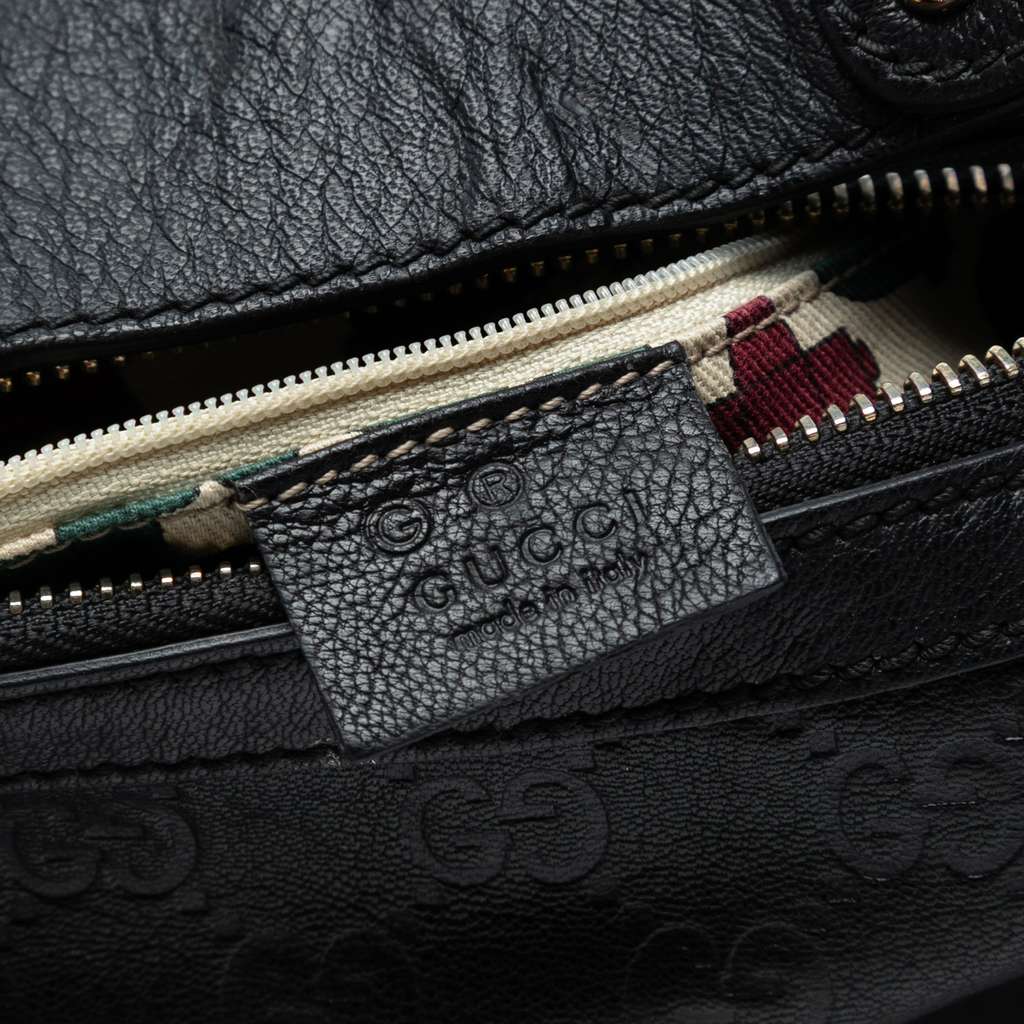 Gucci Guccissima Half Moon Bamboo Ring Hobo - 5