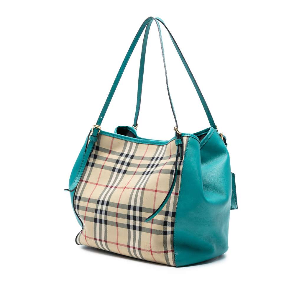 Burberry Small Haymarket Check Canvas and Leather Canterbury Tote - 2