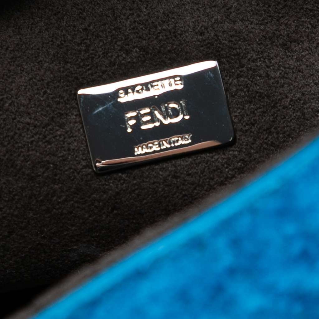 Fendi Micro Bicolor Shearling Baguette Satchel - 5