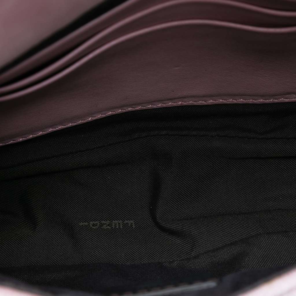 Fendi Mini Zucca Embossed Velvet Baguette Satchel - 4