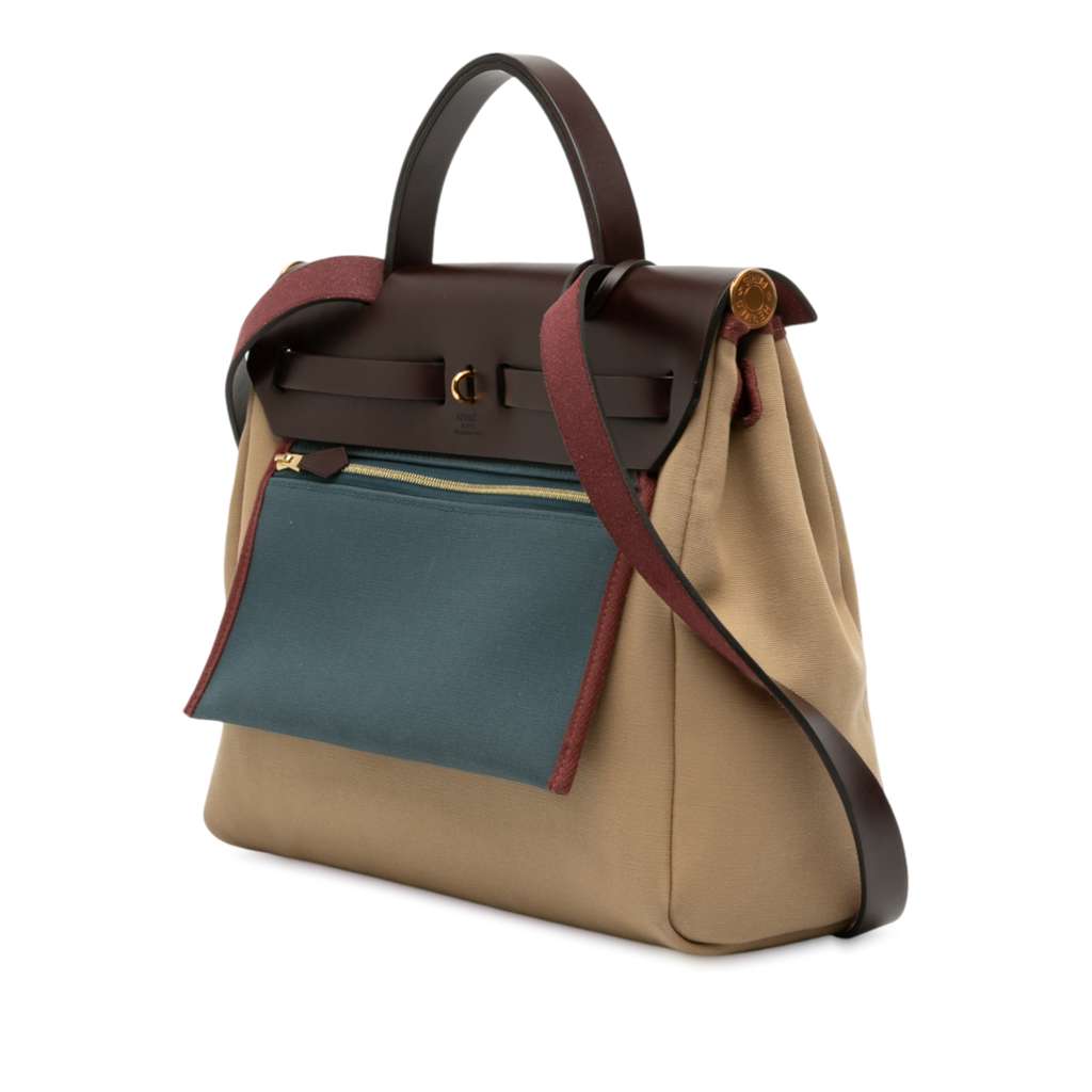 Hermès Toile Officier Vache Hunter Verso Herbag Zip 31 - 2