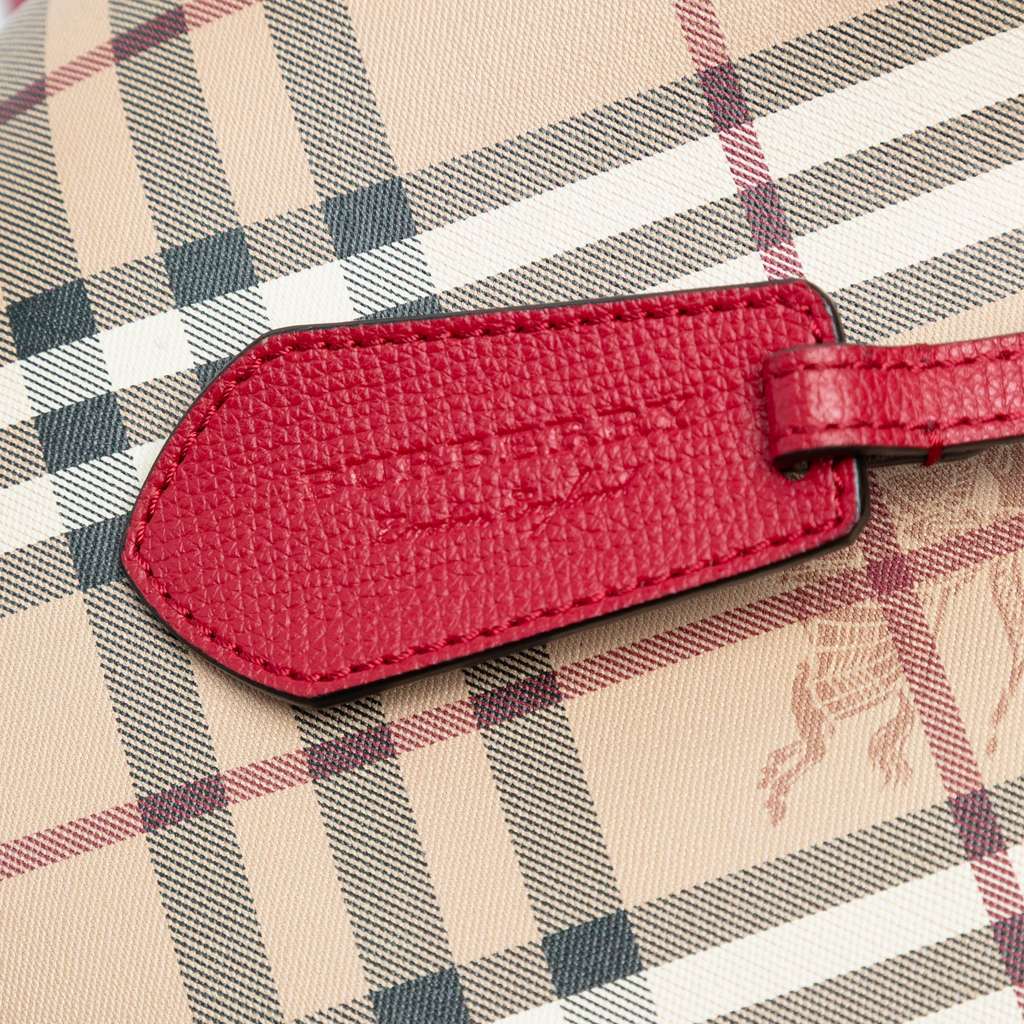 Burberry Haymarket Check Coated Canvas Lorne Bucket Bag - 5