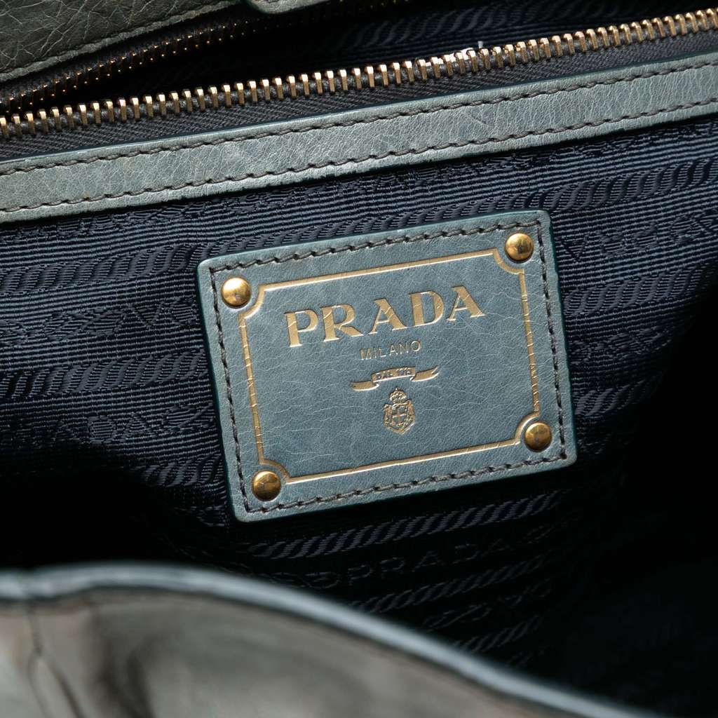 Prada Vitello Shine Satchel - 5