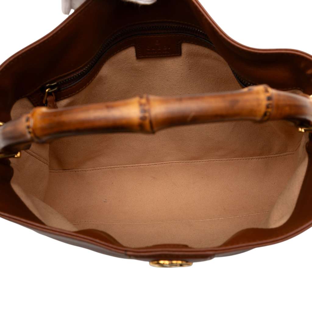 Gucci Medium Leather Bamboo Diana Satchel - 4