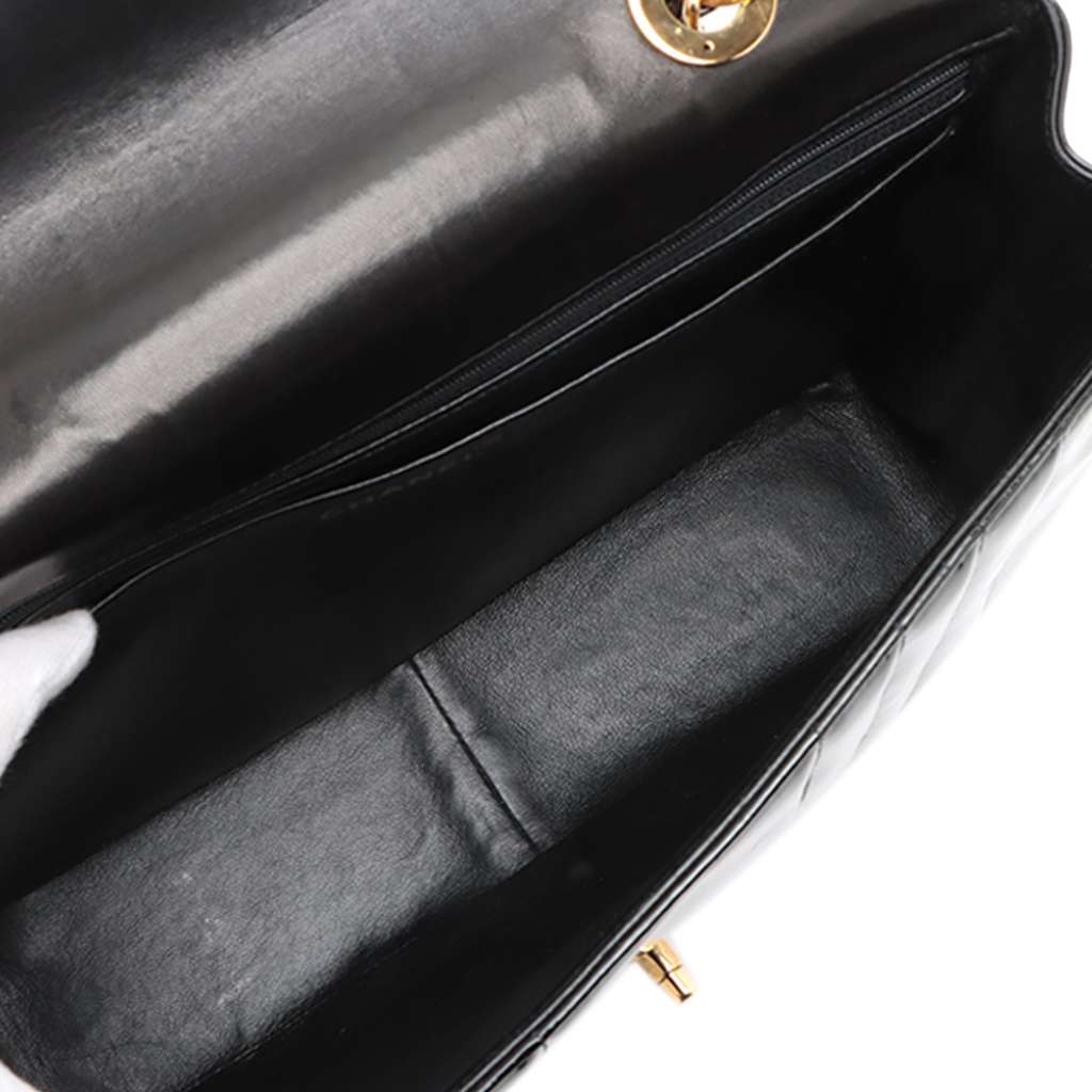 Chanel Jumbo Patent Vertical Quilt Mademoiselle Flap - 5
