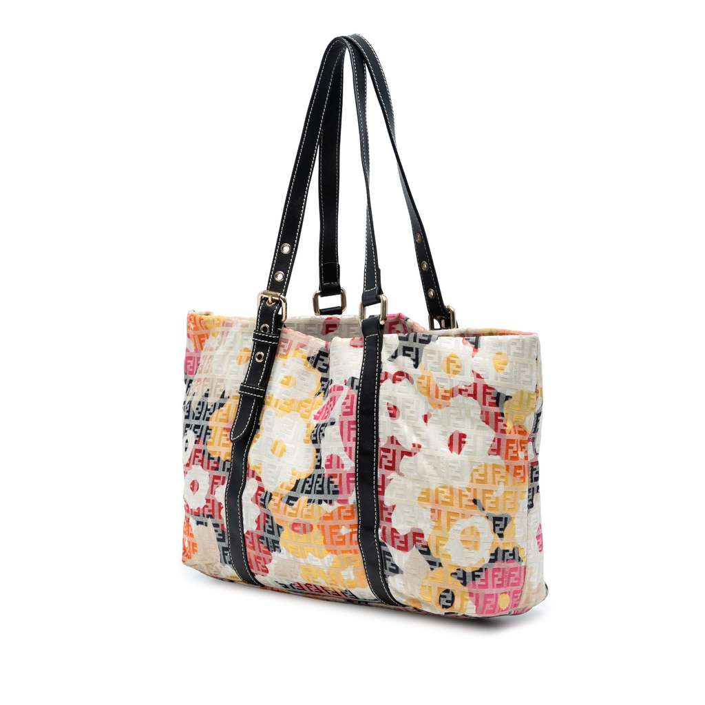 Fendi Zucchino Canvas Floral Forever Tote - 2