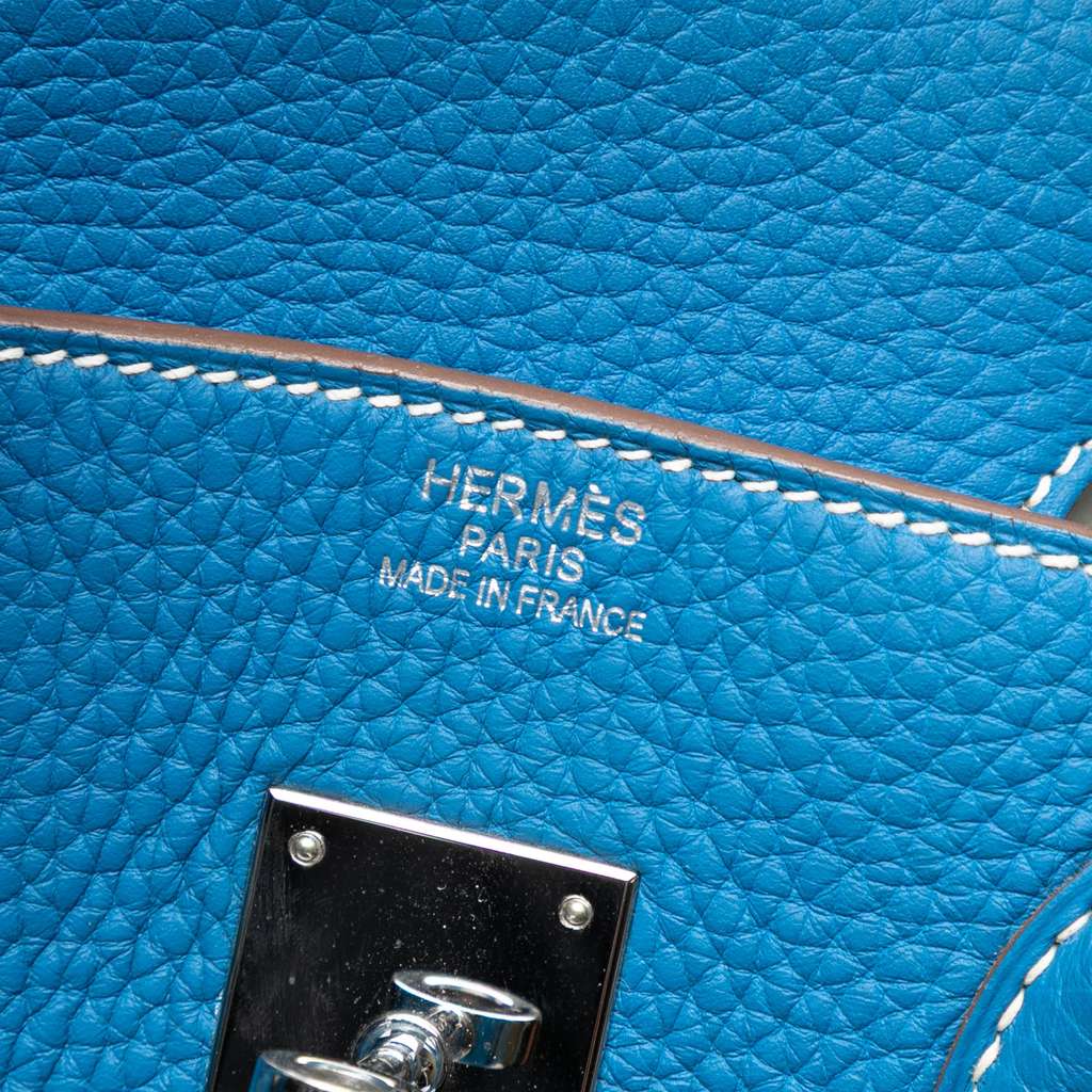 Hermès Limited Edition Bicolor Clemence Birkin Retourne 35 - 5