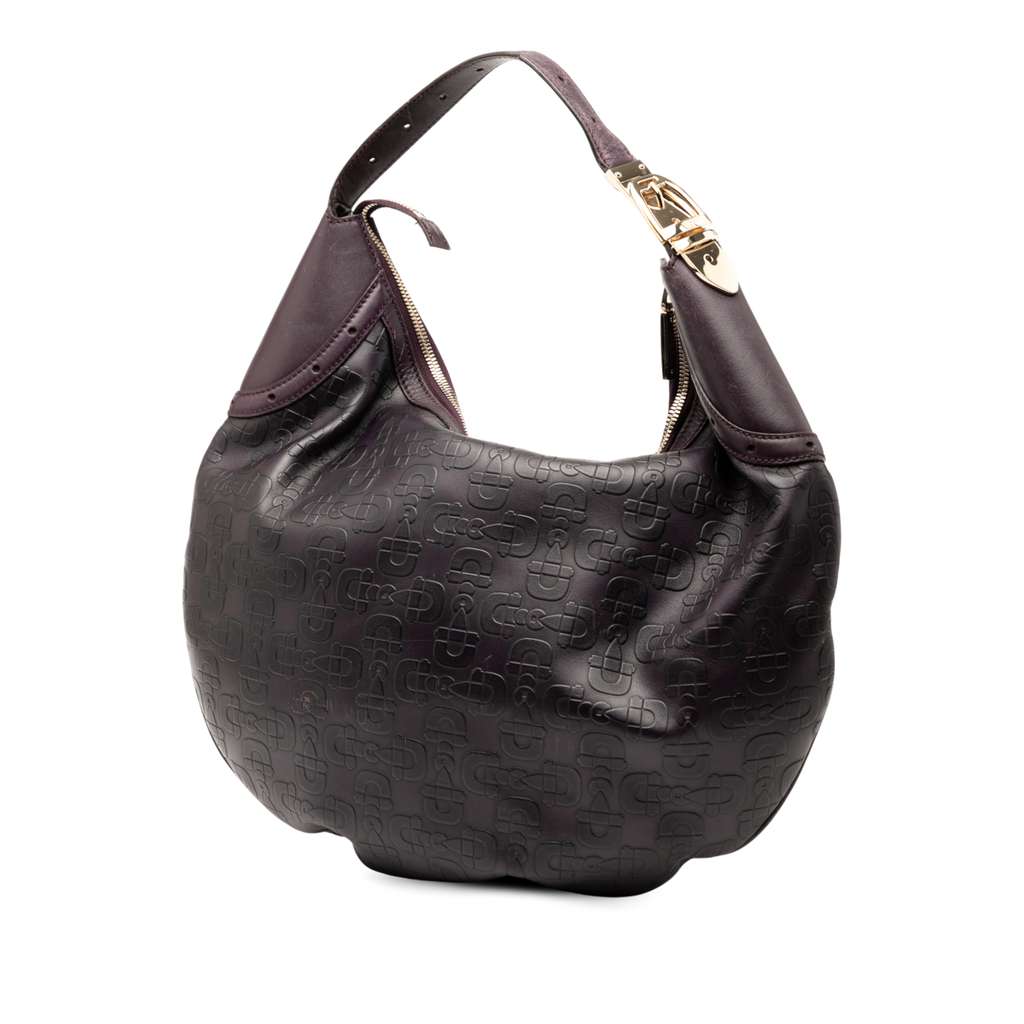 Gucci Embossed Leather Horsebit Glam Hobo - 2