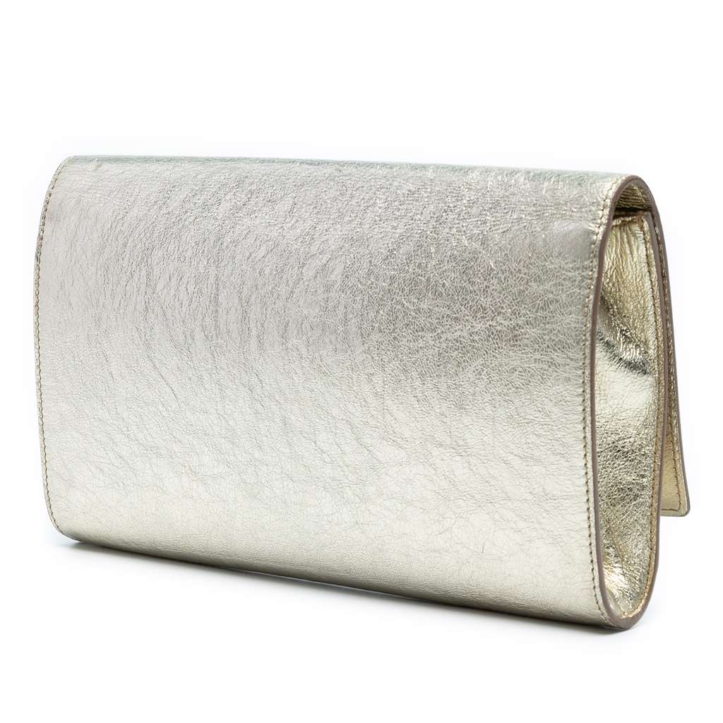 Saint Laurent Large Metallic Calfskin Monogram Belle De Jour Clutch - 2