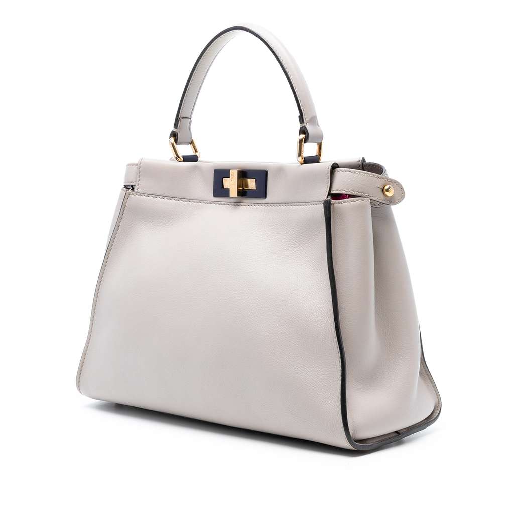 Fendi Medium Leather Peekaboo Iconic Satchel - 2