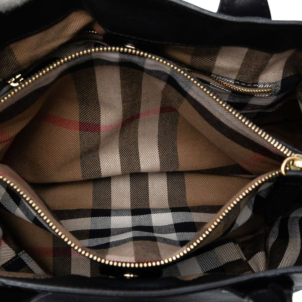 Burberry Medium Leather and House Check Banner Satchel - 4