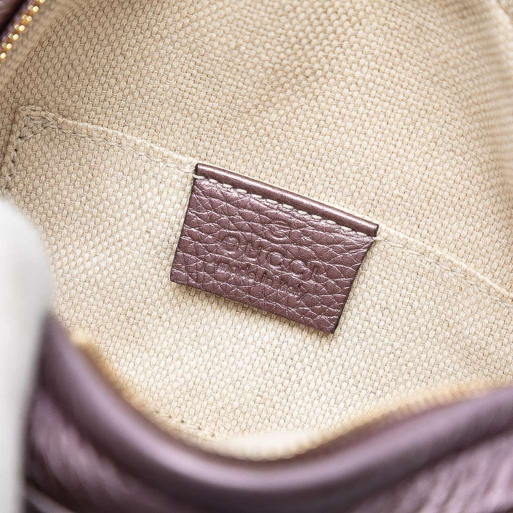 Gucci Mini Metallic Pebbled Calfskin Soho Chain Crossbody - 5