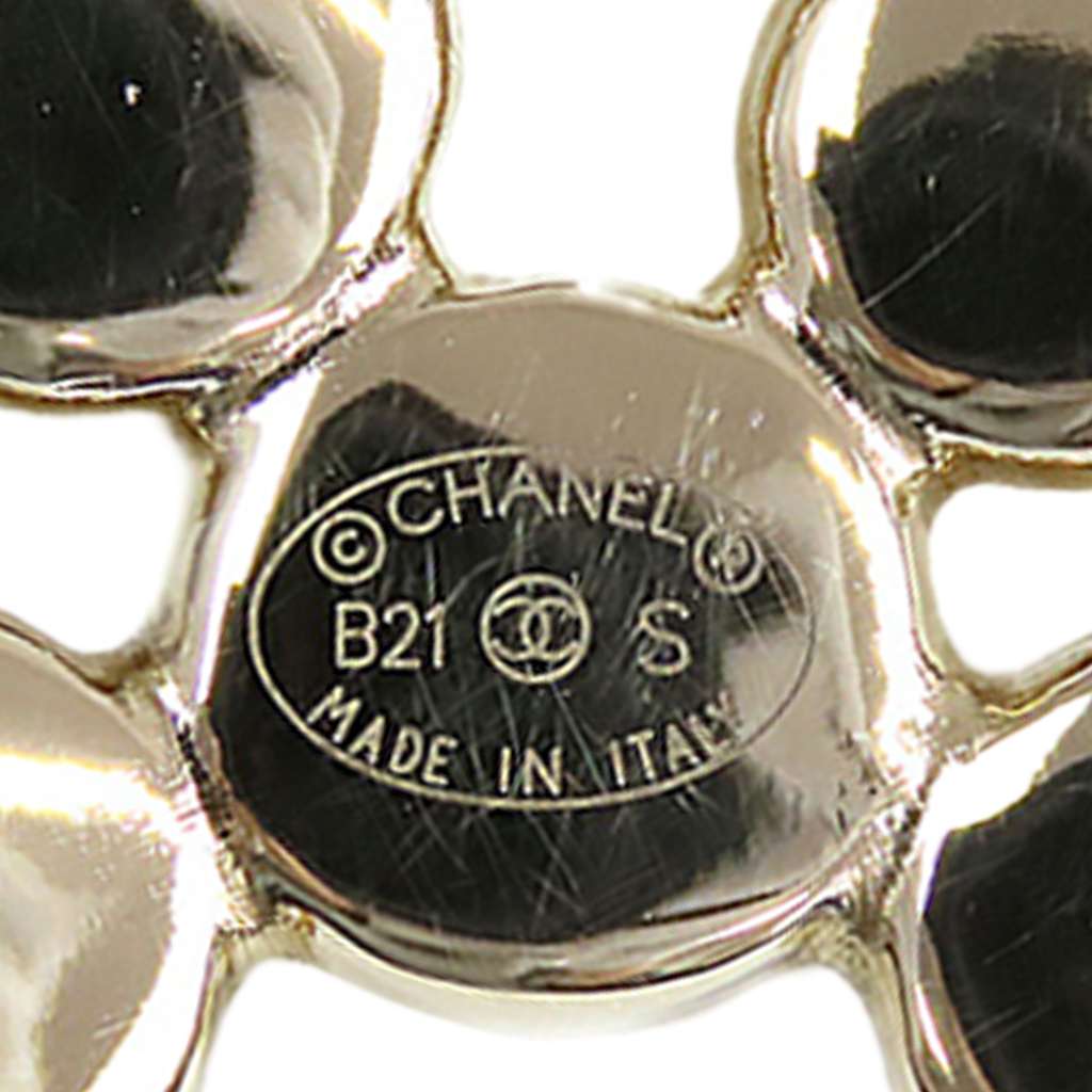 Chanel CC Gold Plated Beaded Barrette - 4