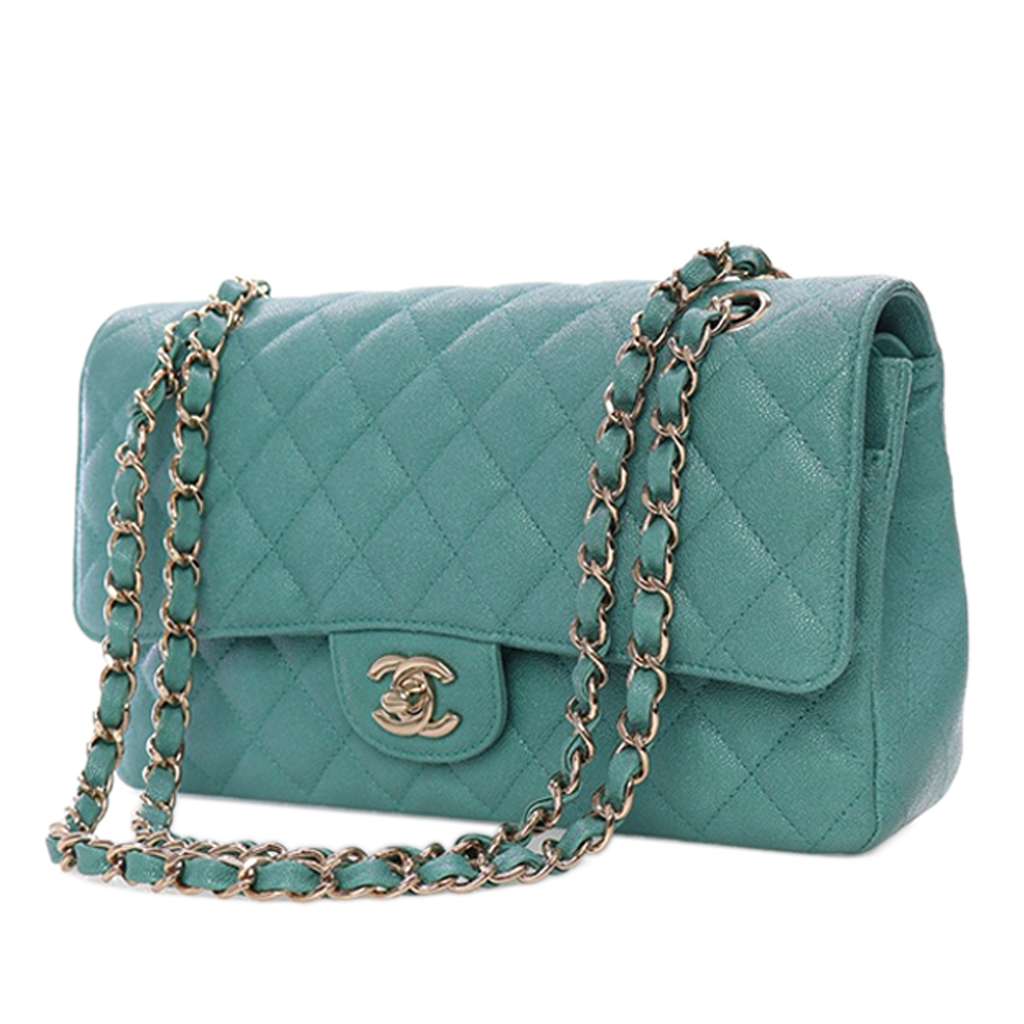 Chanel Medium Classic Iridescent Caviar Double Flap - 4