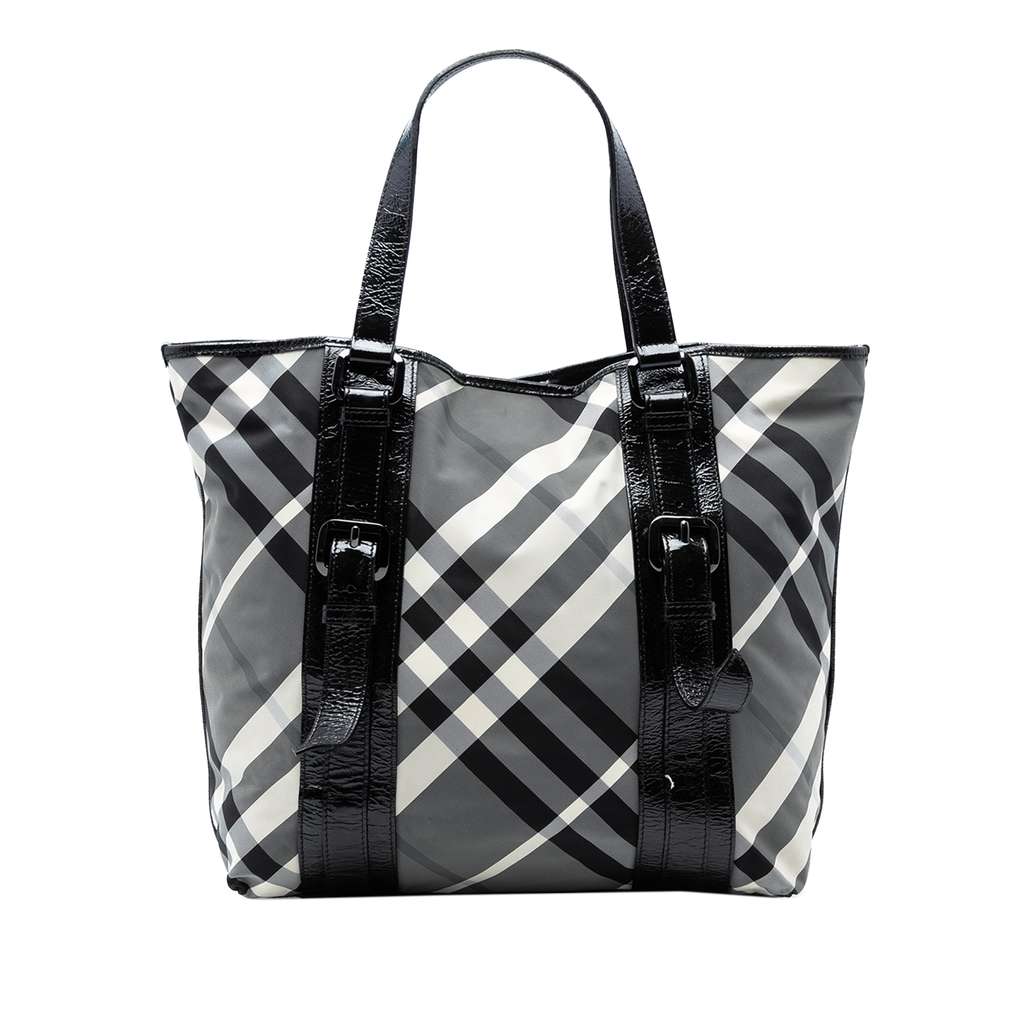 Burberry Medium Beat Check Nylon Victoria Tote