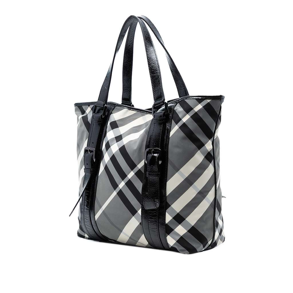 Burberry Medium Beat Check Nylon Victoria Tote - 2