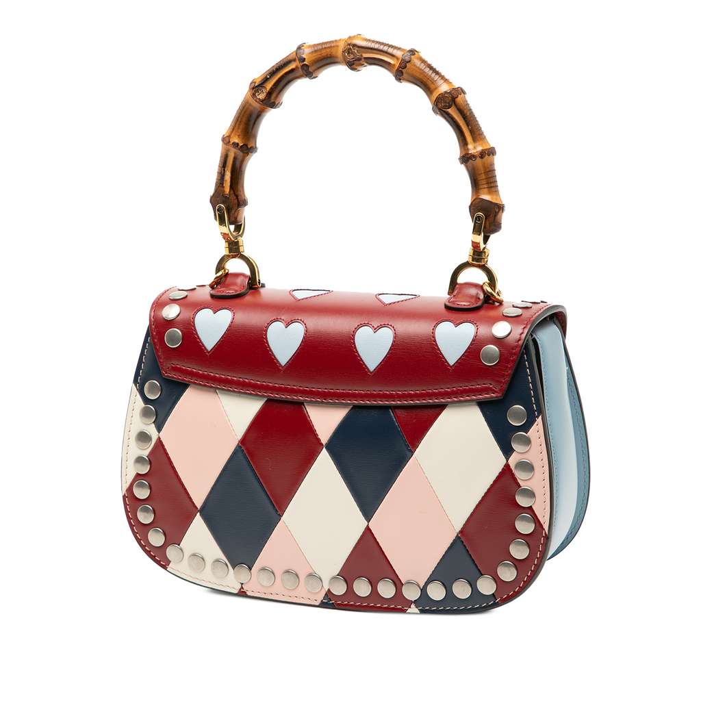 Gucci Small Calfskin Bamboo Lovelight 1947 Top Handle Bag - 2