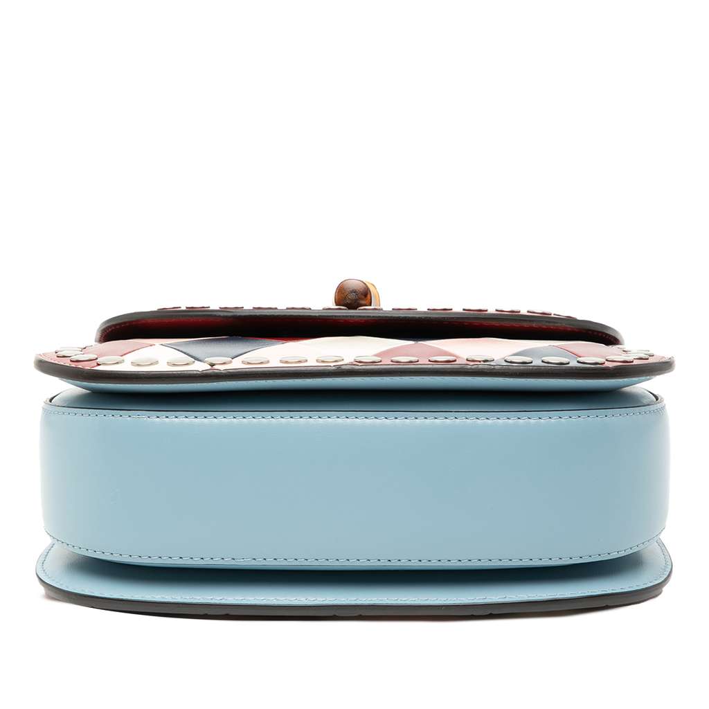 Gucci Small Calfskin Bamboo Lovelight 1947 Top Handle Bag - 3