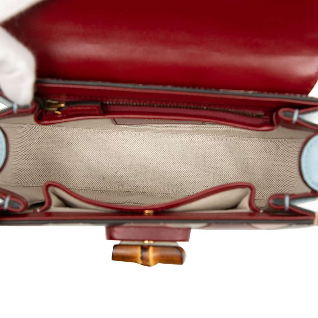 Gucci Small Calfskin Bamboo Lovelight 1947 Top Handle Bag - 4