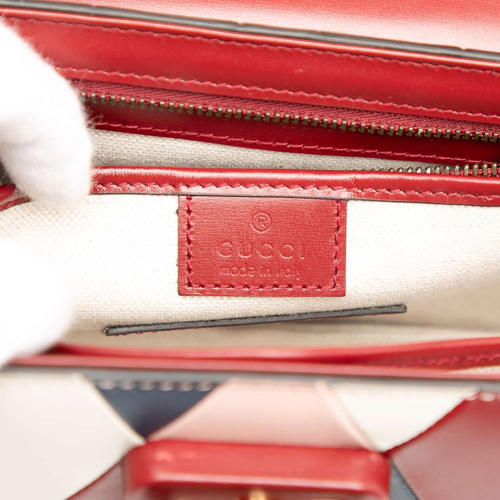 Gucci Small Calfskin Bamboo Lovelight 1947 Top Handle Bag - 5