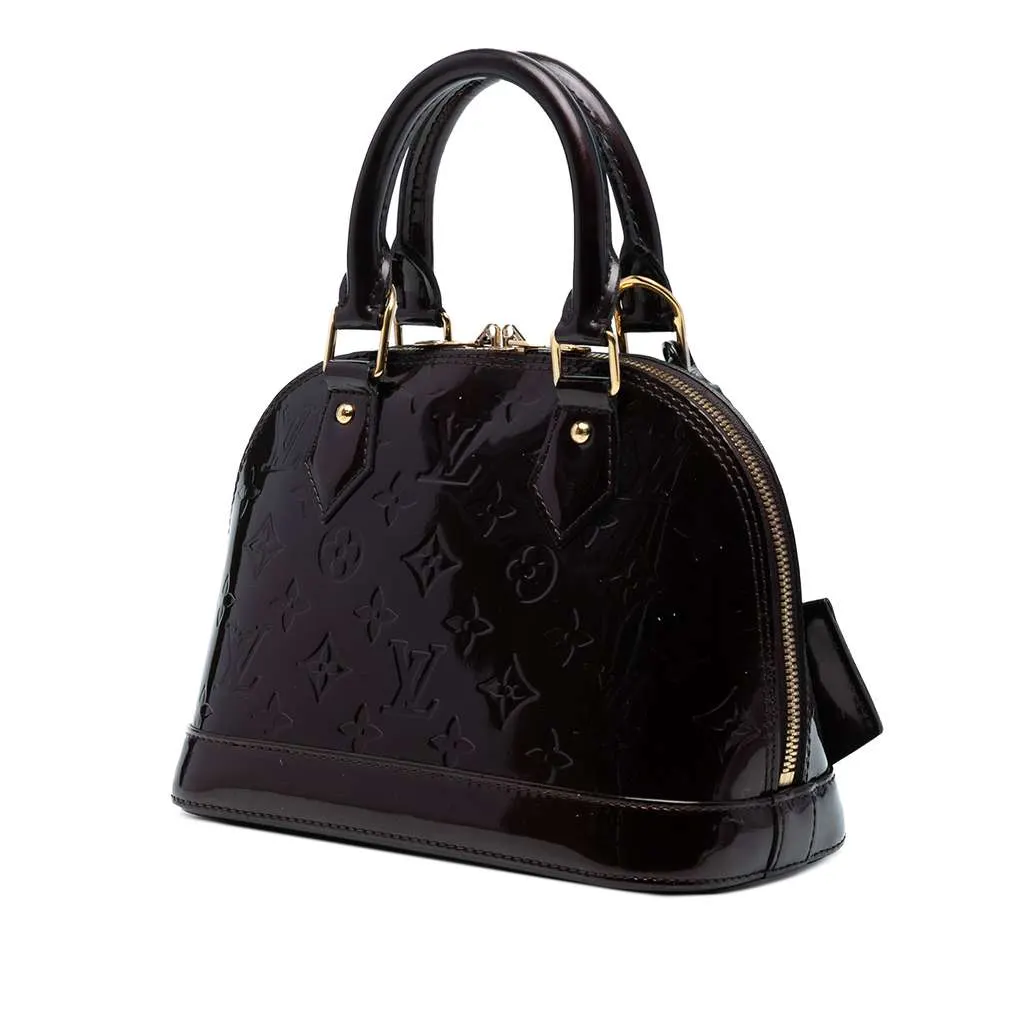 Louis Vuitton Monogram Vernis Alma BB Purple Leather Good - Back View