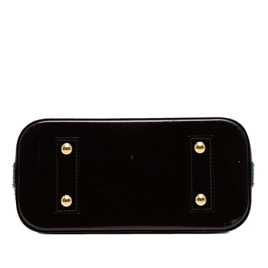 Louis Vuitton Monogram Vernis Alma BB Purple Leather Good - Inside View