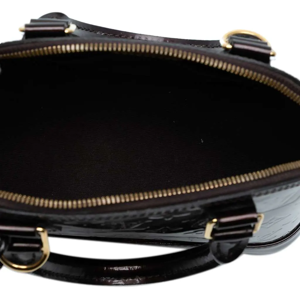 Louis Vuitton Monogram Vernis Alma BB Purple Leather Good - Model View