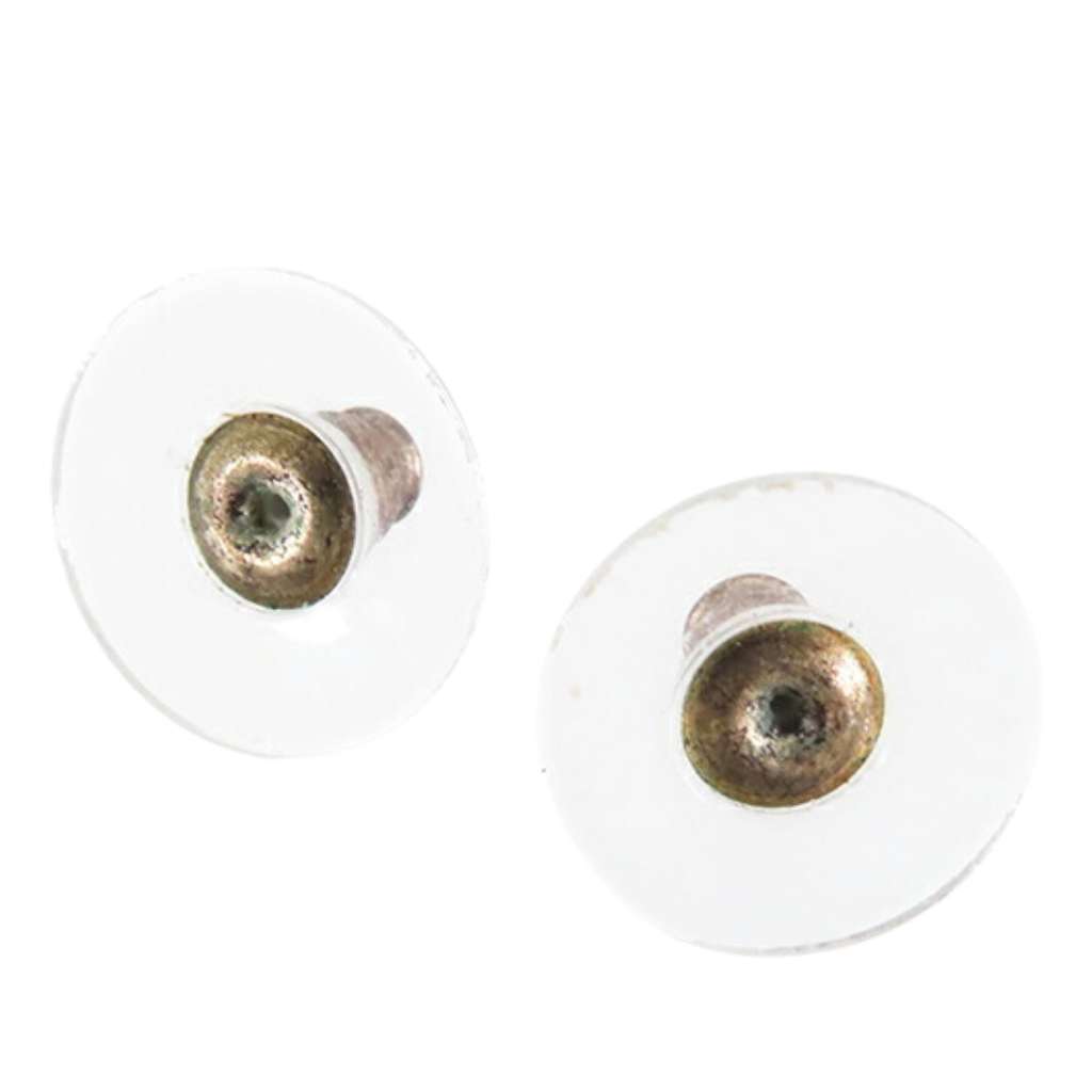 Chanel CC Silver Plated Crystal and Faux Pearl Push Back Earrings - 5