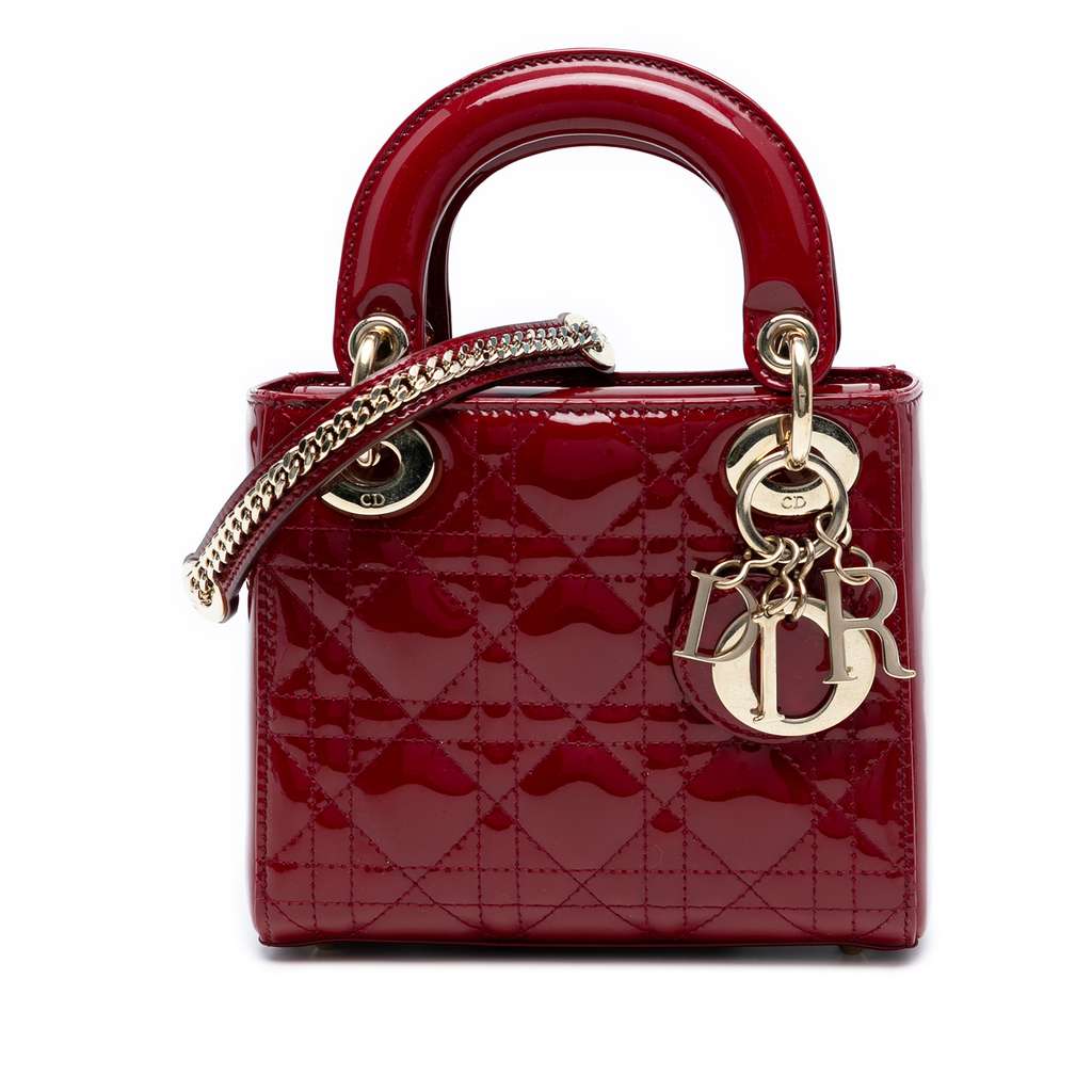 Dior Mini Patent Cannage Lady Dior