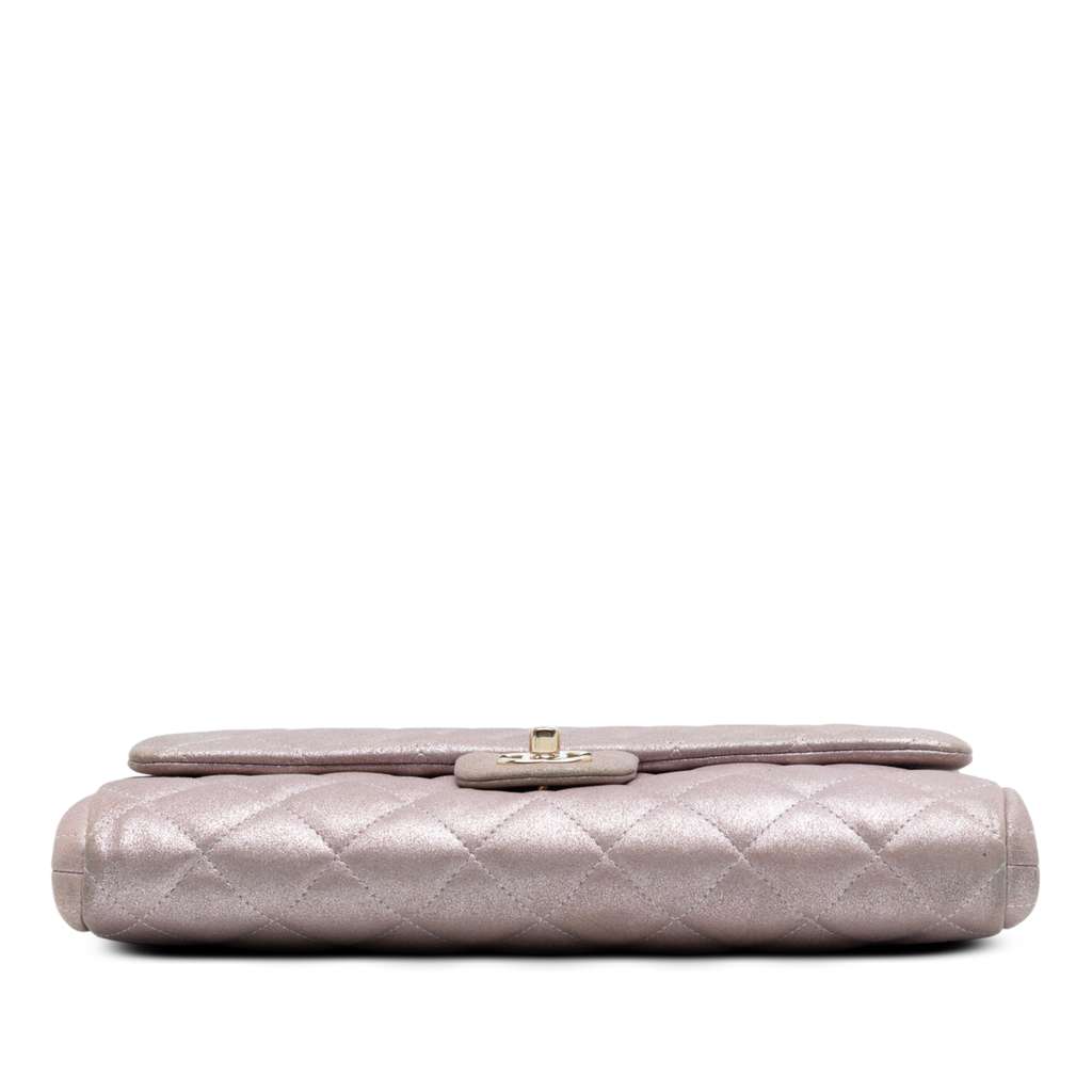 Chanel CC Quilted Iridescent Calfskin Clutch with Chain - 3
