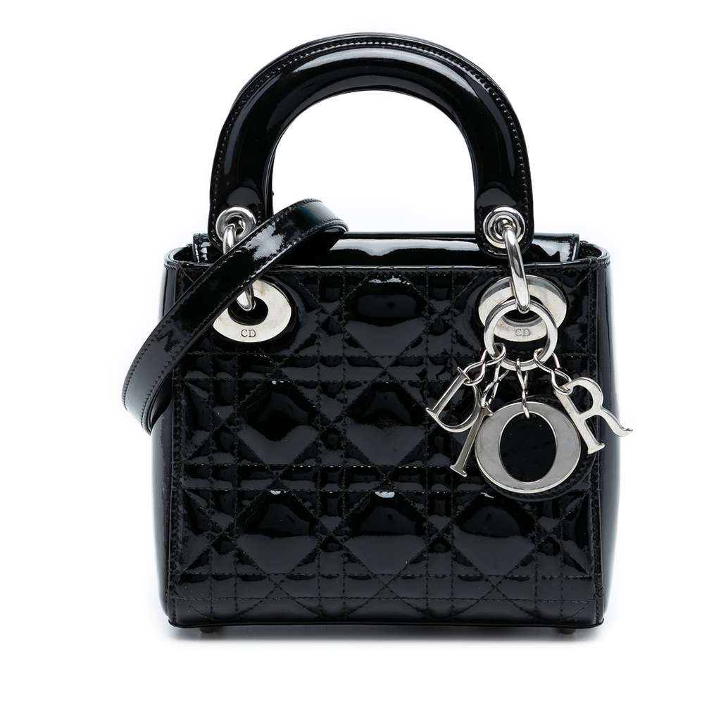 Dior Mini Patent Cannage Lady Dior