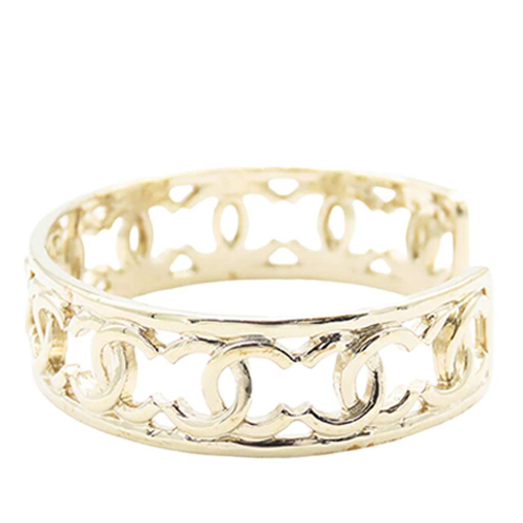 Chanel Gold Plated Multiple CC Cuff Bracelet S - 3