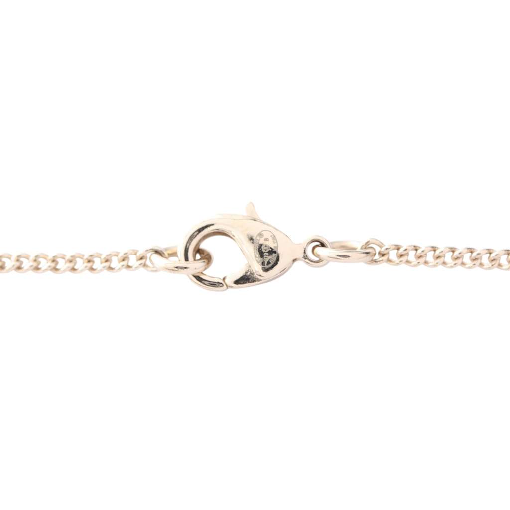 Chanel Gold Plated Faux Pearl CC Rhinestone Pendant Necklace - 3