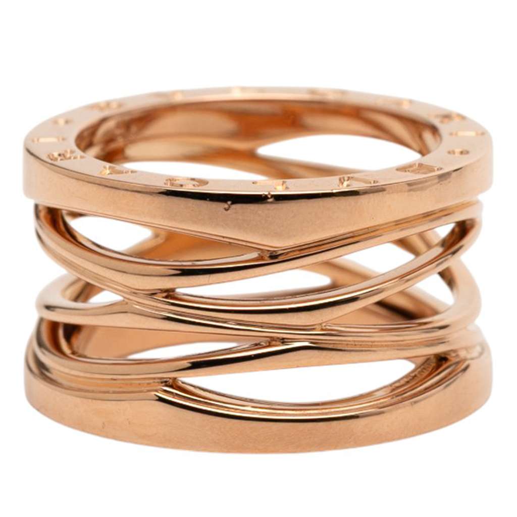 Bvlgari 18K Rose Gold B.zero1 Design Legend 3 Band Ring - 3