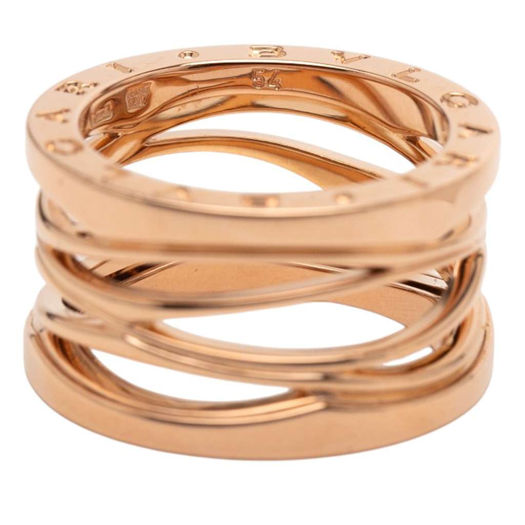 Bvlgari 18K Rose Gold B.zero1 Design Legend 3 Band Ring - 4