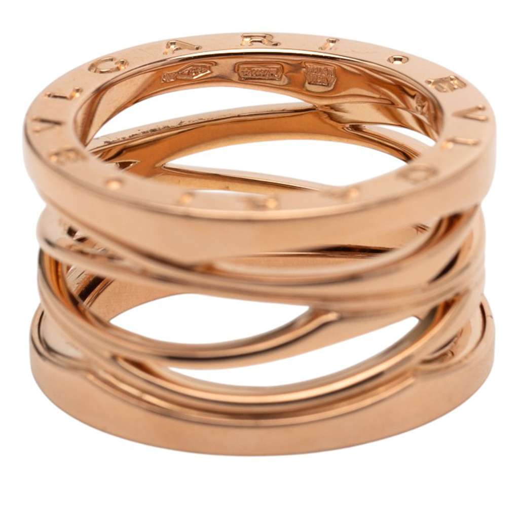 Bvlgari 18K Rose Gold B.zero1 Design Legend 3 Band Ring - 5