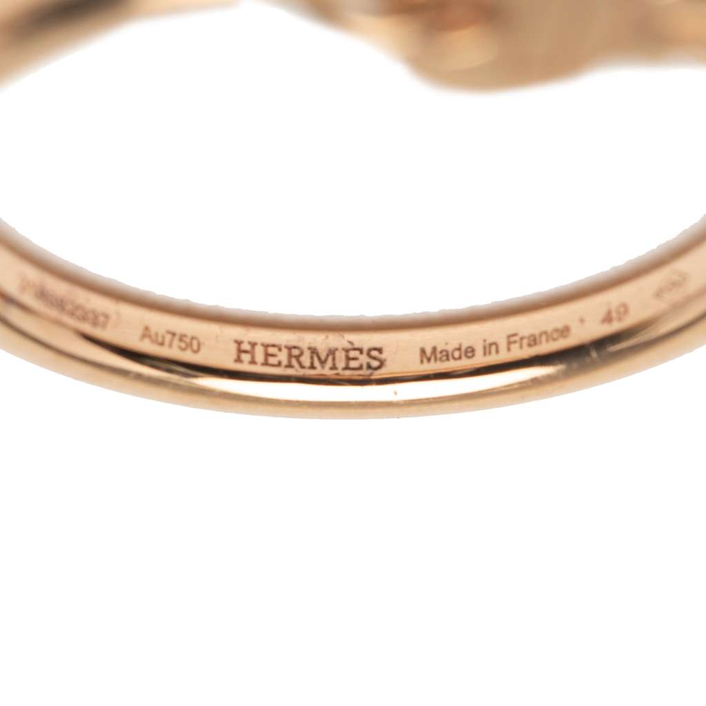 Hermès 18K Rose Gold Kelly Clochette Ring - 4