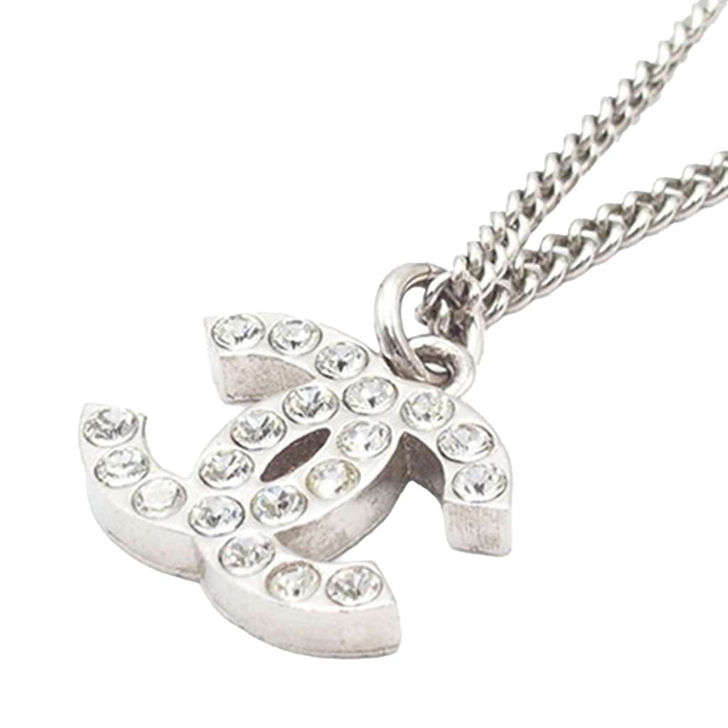 Chanel Rhinestones CC Pendant Necklace