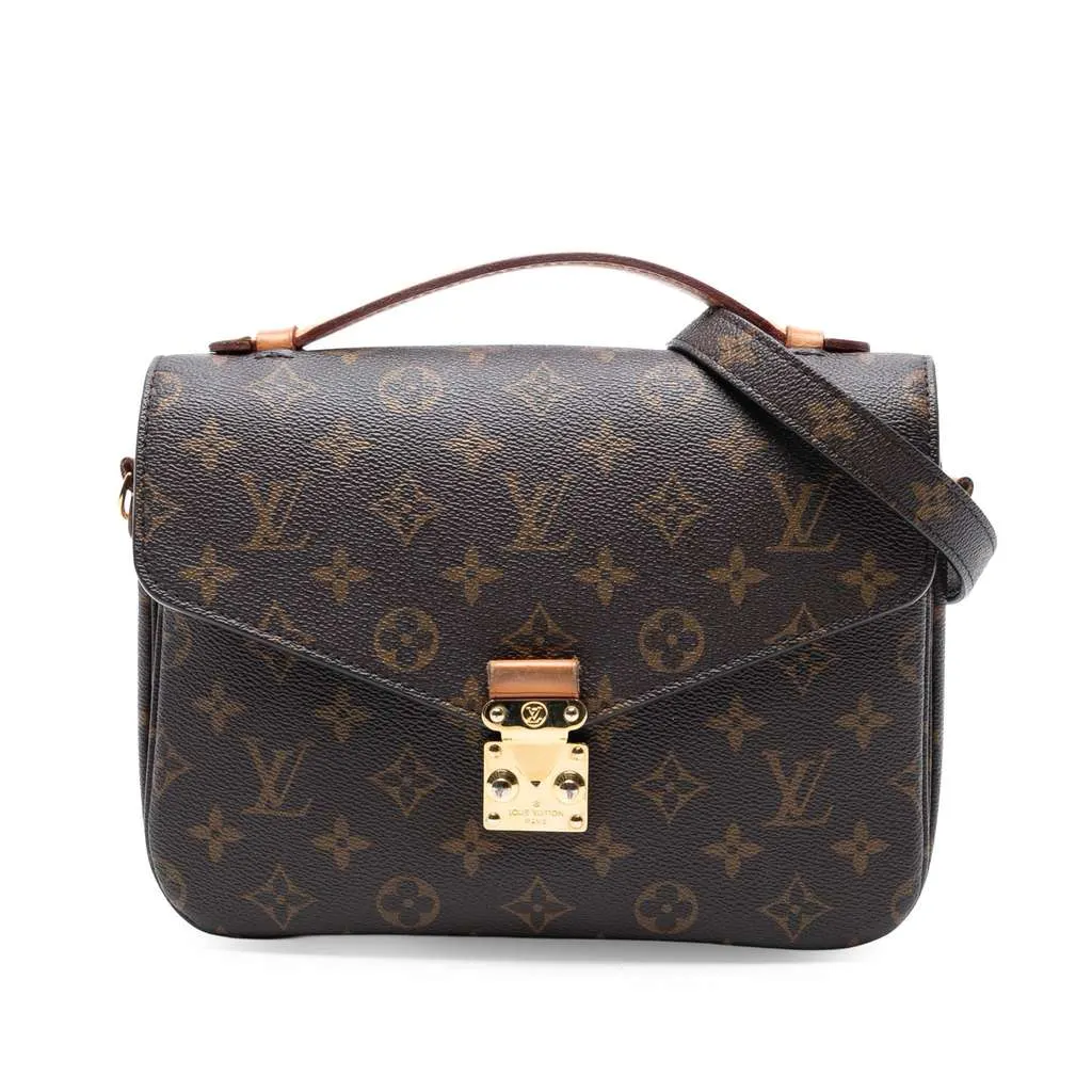 Louis Vuitton Monogram Pochette Metis Brown Good - Front View